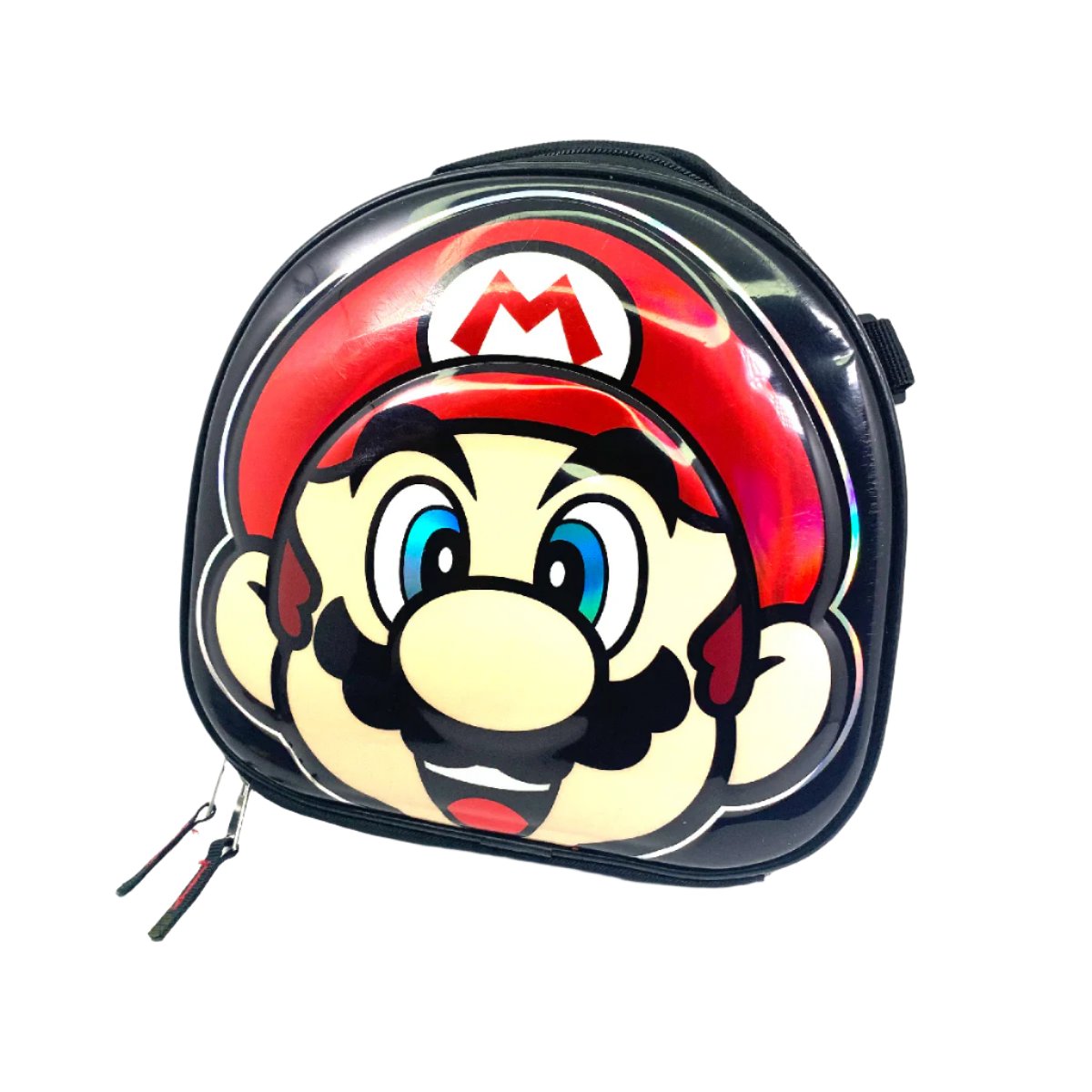 Super Mario Round Black Lunch Bag (Mario Face)