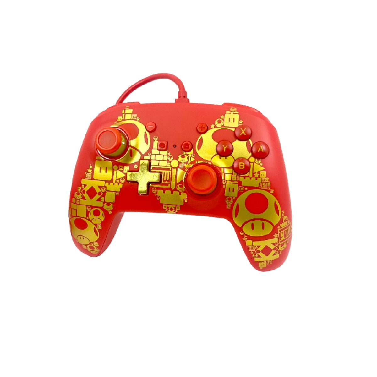 PowerA Enhanced Wired Controller for Nintendo Switch - Mario Golden M (Red)