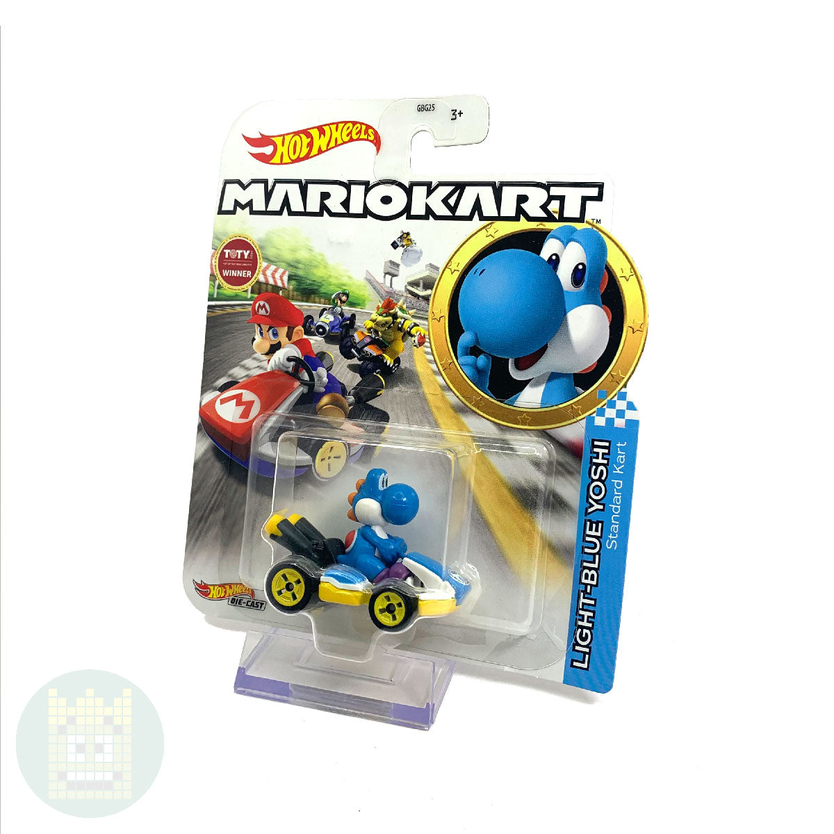 Hot Wheels Mario Kart: Light-Blue Yoshi / Standard Kart